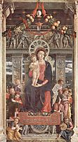 Altarpiece of San Zeno in Verona, central panel Madonna and Angels, mantegna