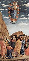 The Ascension, left hand panel from the Altarpiece, c.1461, mantegna