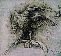 Bird on a branch, 1485, mantegna