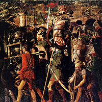 Holders of currencies and gold jewelry, trophies royal armor, 1506, mantegna