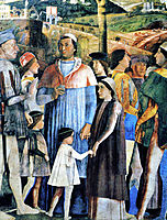 The House of Ludovico Gonzaga Bridegroom decorated wall and his son, mantegna