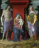 Madonna with St. Mary Magdalene and St. John the Baptist , 1506, mantegna