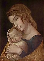 Maria with the sleeping child, 1455, mantegna