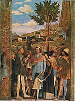 Meeting of Duke Ludovico II Gonzaga with Cardinal Francesco Gonz(fragment), mantegna