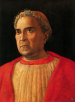 Portrait of Cardinal Lodovico Mezzarota, 1459, mantegna