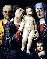 Virgin and Child with St. John the Baptist, St. Zachary and St. Elizabeth, mantegna