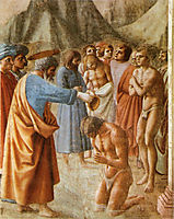 Baptism of the Neophytes, 1427, masaccio