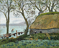 A cottage with thatched roof in Douarnenez, 1898, maufra