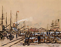 Quayside in Le Havre, 1905, maufra