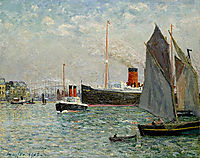 The Transatlantic leaving Port, 1905, maufra