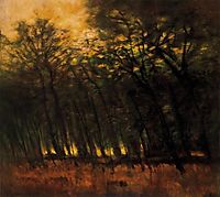 Fires in the Forest, 1910, mednyanszky