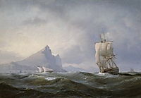 Sailing ship off Gibraltar, 1851, melbye