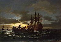 Sea at Night, 1865, melbye