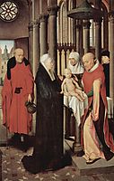 Adoration of the Magi: Right wing of triptych, depicting the Presentation in the Temple, c.1470-72 (oil on panel), 1472, memling