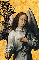 Angel Holding an Olive Branch , 1480, memling