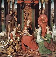 Central panel of the Triptych of St. John the Baptist and St. John the Evangelist , 1479, memling