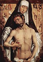 The Man of Sorrows in the Arms of the Virgin  , 1475, memling