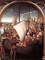 The Martyrdom of Saint Ursula and her companions at Cologne, from The Reliquary of St. Ursula, 1489, memling
