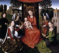 Mystic marriage of St Catherine  , 1480, memling