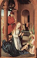 The Nativity, left wing of a triptych of the Adoration of the Magi , 1472, memling