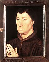 Portrait of Gilles Joye, 1472, memling