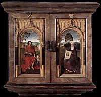 Triptych of Jan Floreins closed, 1479, memling