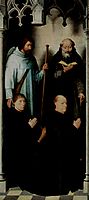 Triptych of the Mystical Marriage of St. Catherine of Alexandria,  The founder Jacob de Kueninc and Anthony Seghers , 1479, memling