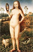 Vanity, central panel from the Triptych of Earthly Vanity and Divine Salvation , c.1485, memling