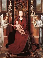 Virgin and Child Enthroned with Two Angels, 1490, memling