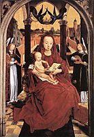 Virgin and Child Enthroned with two Musical Angels, 1467, memling