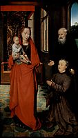 Virgin and Child with St. Anthony the Abbot and a Donor, 1472, memling