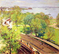 Battery Park, Spring, 1924, metcalf