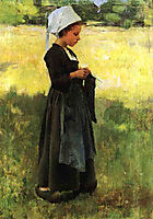 Breton Girl, 1884, metcalf