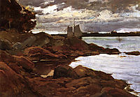 Close of Day on the Maine Shore, 1881, metcalf