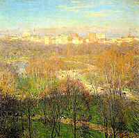 Early Spring Afternoon, Central Park, 1911, metcalf