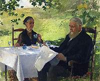 Tea on the Porch, 1890, metcalf