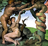Adam and Eve, 1512, michelangelo