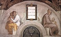 The Ancestors of Christ: Abiud, Eliakim, 1512, michelangelo