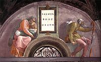 The Ancestors of Christ: Boaz, Obed, 1512, michelangelo