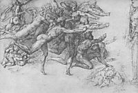 Archers shooting at a Herm, 1530-1533, michelangelo