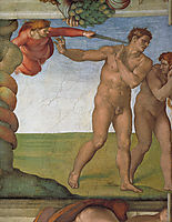 Ceiling of the Sistine Chapel: Genesis, The Fall and Expulsion from Paradise The Expulsion, 1508-1512, michelangelo