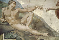 The Creation of Man, detail, michelangelo