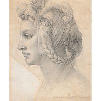 Ideal head of a woman, c.1525, michelangelo