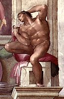 Ignudo, c.1509, michelangelo