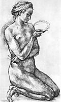 Nude Woman on her Knees, michelangelo