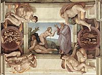Sistine Chapel Ceiling: Creation of Eve, 1510, michelangelo