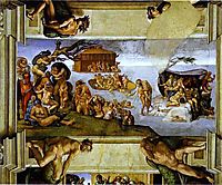 Sistine Chapel Ceiling: The Flood, 1512, michelangelo