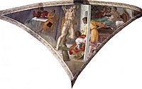 Sistine Chapel Ceiling: The Punishment of Haman, 1512, michelangelo