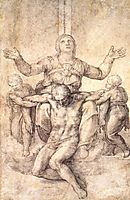 Study for the Colonna Pieta, 1538, michelangelo