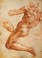Study for an ignudo, michelangelo